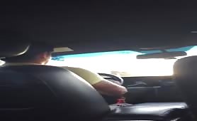 Flashed curious Uber driver and he grabbed it
