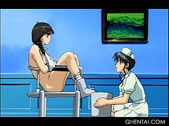 Hentai lusty babe in hospital cunt fingered by a hot nurse