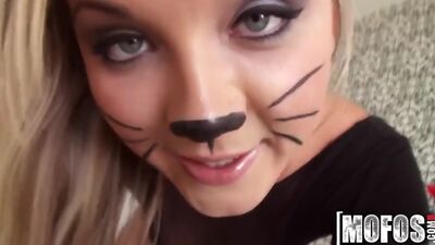 Mofos - Sexy kitty has some Halloween fun