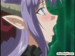 Busty hentai pregnant caught and assfucked by tentacles