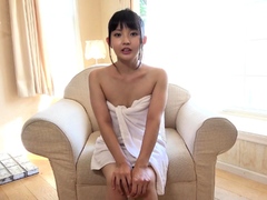 Cute asian teen with a big cock jerking on cam realteenscam
