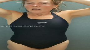After swimming public changing room
