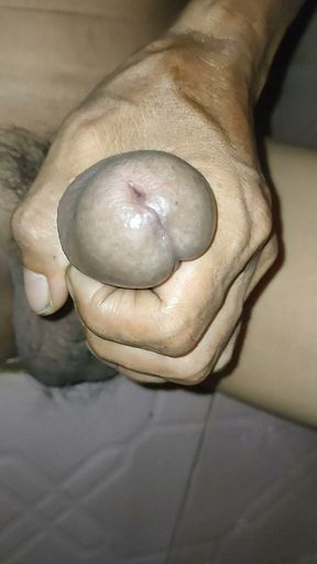 squat in front of me and lick my cum