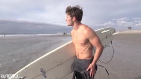 New Blonde Beach Boy Brandon Parker Cums