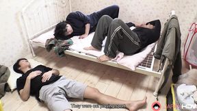 Bisexual college cutie Iku Sakuragi sucks and rides in hot FFM threesome