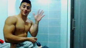 Sexy  Muscular Stud in Shower