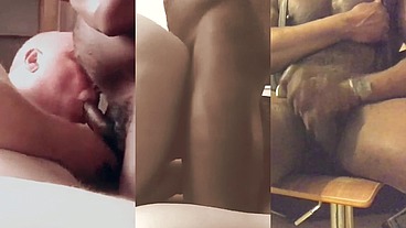Interracial Hot Cock Sucking & Anal Load Busting Session