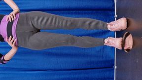 Tiny floor-face trampled by Fila Disruptor sneakers (part 1 of 3), flo431x 1080p