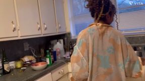 Tiny butt&#x1F351; princess&#x1F478;' daddy gets her massive ebony rod straight up her rectum