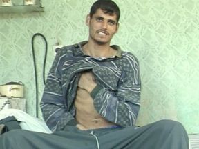Young arab man Simeon with hairy balls