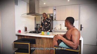 Two big black cocks split her tight ass in a reverse cowgirl threesome