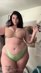 Hot Ass Brunette Showering Her Beautiful Ass, Belly And Tits
