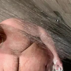 Shower wank uncut