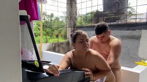 Stepmom Has Sex with Her Stepson While Stepdad Is Not Home