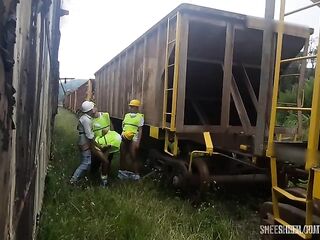 The workers worked hard this day. They invited their ally for an fuckfest at lunchtime, and dessert was a lot of milk in their booties and in the centre of the teach tracks and wagons. Part II (Teaser)
