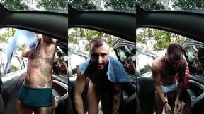 colocando a sunga no estacionamento para ir surfar ? depois tem o video tirando a sunga no estacionamento ?? allanguerragomes...