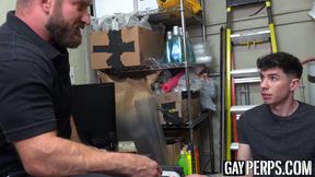 Bruce Jones punishes Vincent OReilly tight ass for stealing