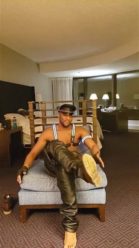 Kenniejai Strips and Dances in Leather