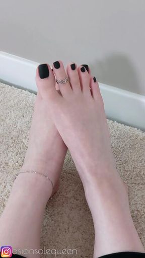 Humiliation JOI with Matte Black Toes