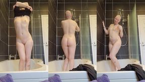 post head-shave shower
