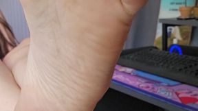 Toe wiggling while reading and ignoring you