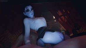 Widow Side-Jiggles Her Thick Booty [Frax]