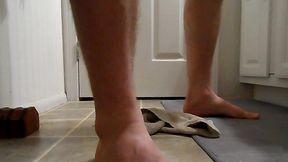 a little quickie clip of me trying out my bd dildo in my ass on bathroom floor