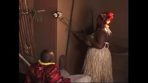 Big beautiful black woman Sweett Vellvett with red hair, big melons and massive garage can'_t resist to enjoy riding huge dong on  Wahoo