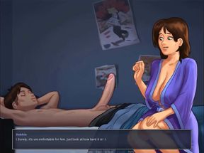 Summertime saga part 88 - stepommy taste my big cock while rest