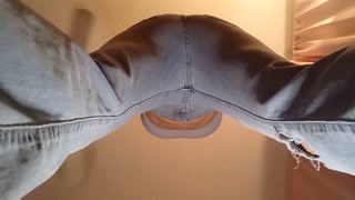 POV Blonde Desperate to Pee On You in Wide Leg Jeans ASMR