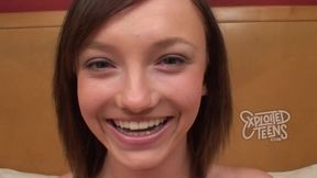 Tiny tit teen strips naked for this sick and nasty solo porn show