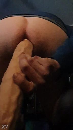 XXL Dildo deep in my Ass