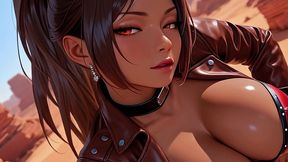tanned exotic beauty - mad max vibe (ai-animated)
