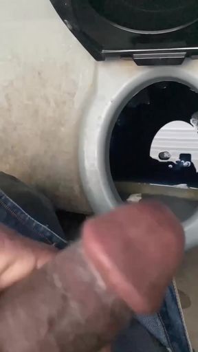 Jerking my thick dick at work
