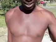 Walkn to my Private outdoor jackoff spot🚶🏿‍♂️