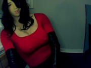Forever Smiles Pt4! Female mask girl Happi give her silicone pussy a rub!
