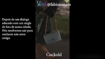 Minha esposa gostosa entrou de namoradinha com o comedor no restaurante rolou uma pegação no carro antes do Motel junto com meu corno. legendado