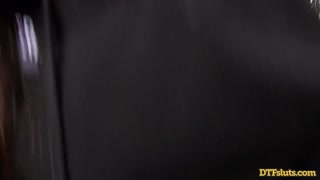 DTFsluts - Abbie Maley brunette outdoor whore loves cock