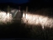 Naked walk at side of road