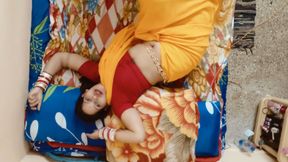 Sexy indian yellow saree bhabhi having hard-core sex with her boyfriend