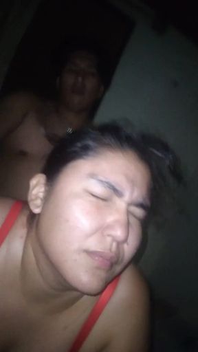 Beautiful Latina MILF Fucking with Red Lingerie