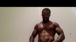 Muscular Stud Jerks His Massive Meat and Shoots Load