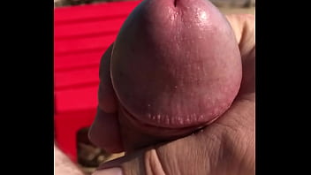 Stroking Cock on Beach