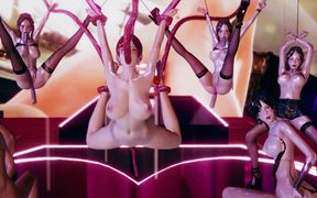 Promiscuous Nightclub 3 Tee Group P Meat Urinal Lewd Screaming Creampie Black Silk High Heels