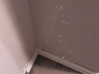 Pissing all over my bedroom carpet and wall, leave a giant impure puddle