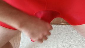 red nylons, man in nylons, husband in nylons