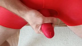 red nylons, man in nylons, husband in nylons