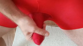 red nylons, man in nylons, husband in nylons