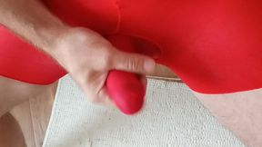 red nylons, man in nylons, husband in nylons