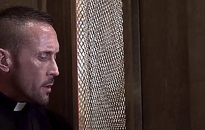 Twink ass rimmed by old priest and bareback fucked hard
